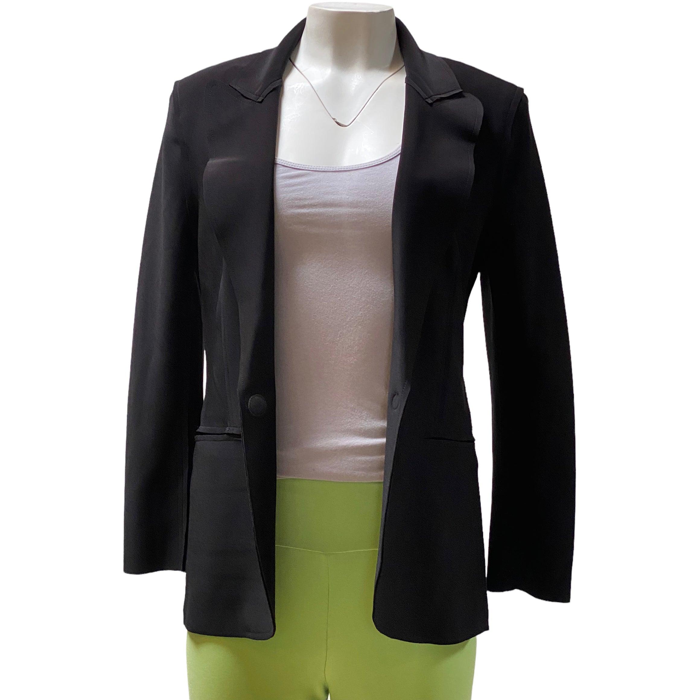 Norma Kamali Single Breasted Jacket in Black | Lyst