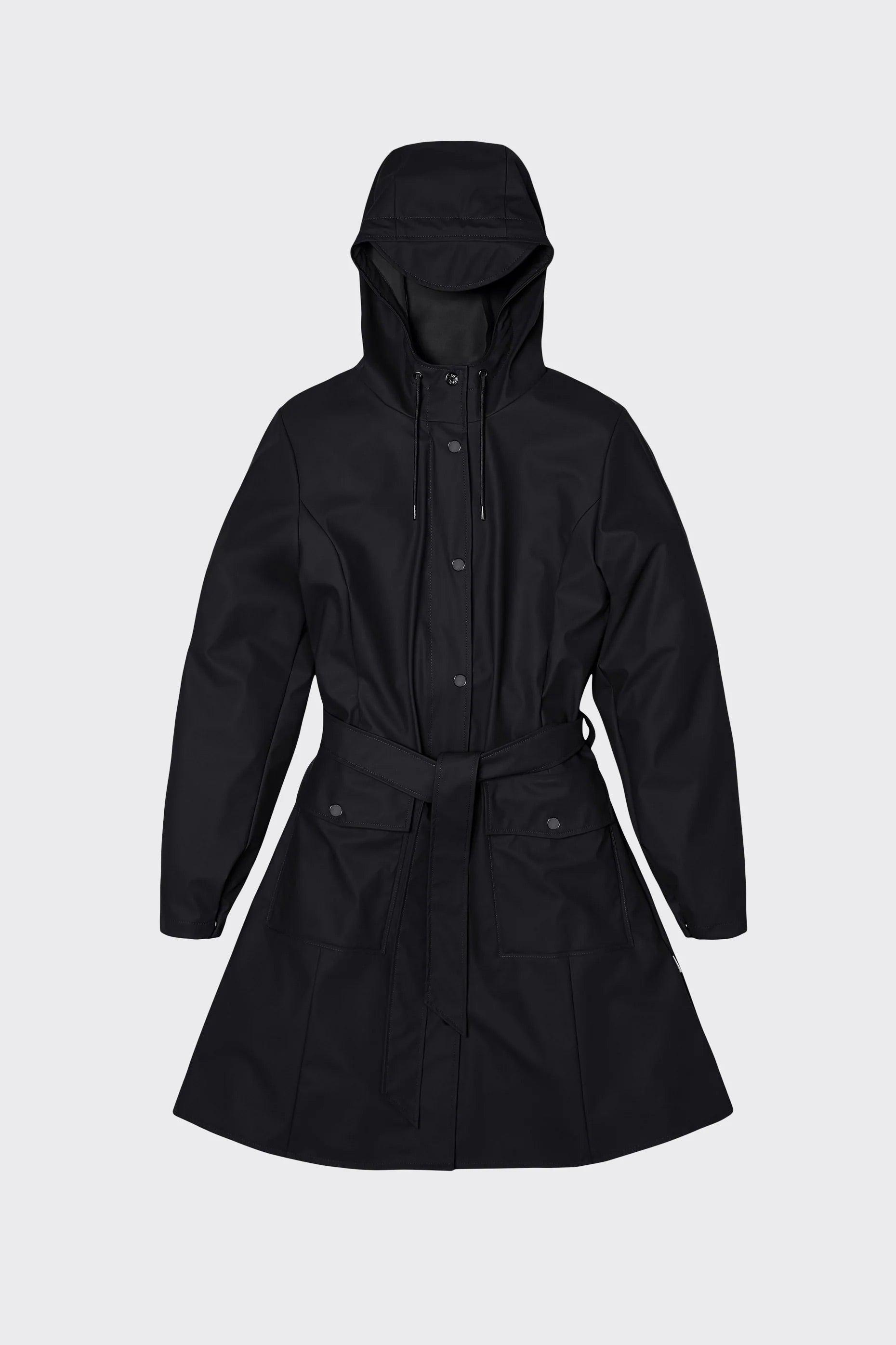 Rains Curve Jacket in Black | Lyst