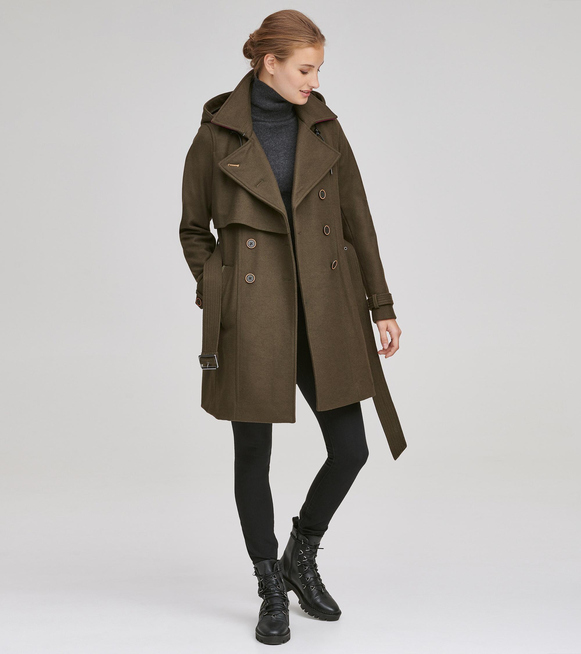 olive wool coat