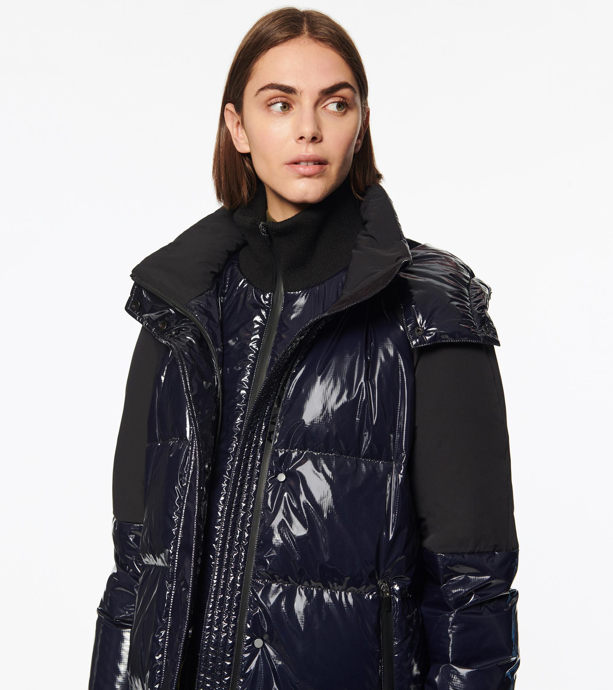 high shine down puffer jacket