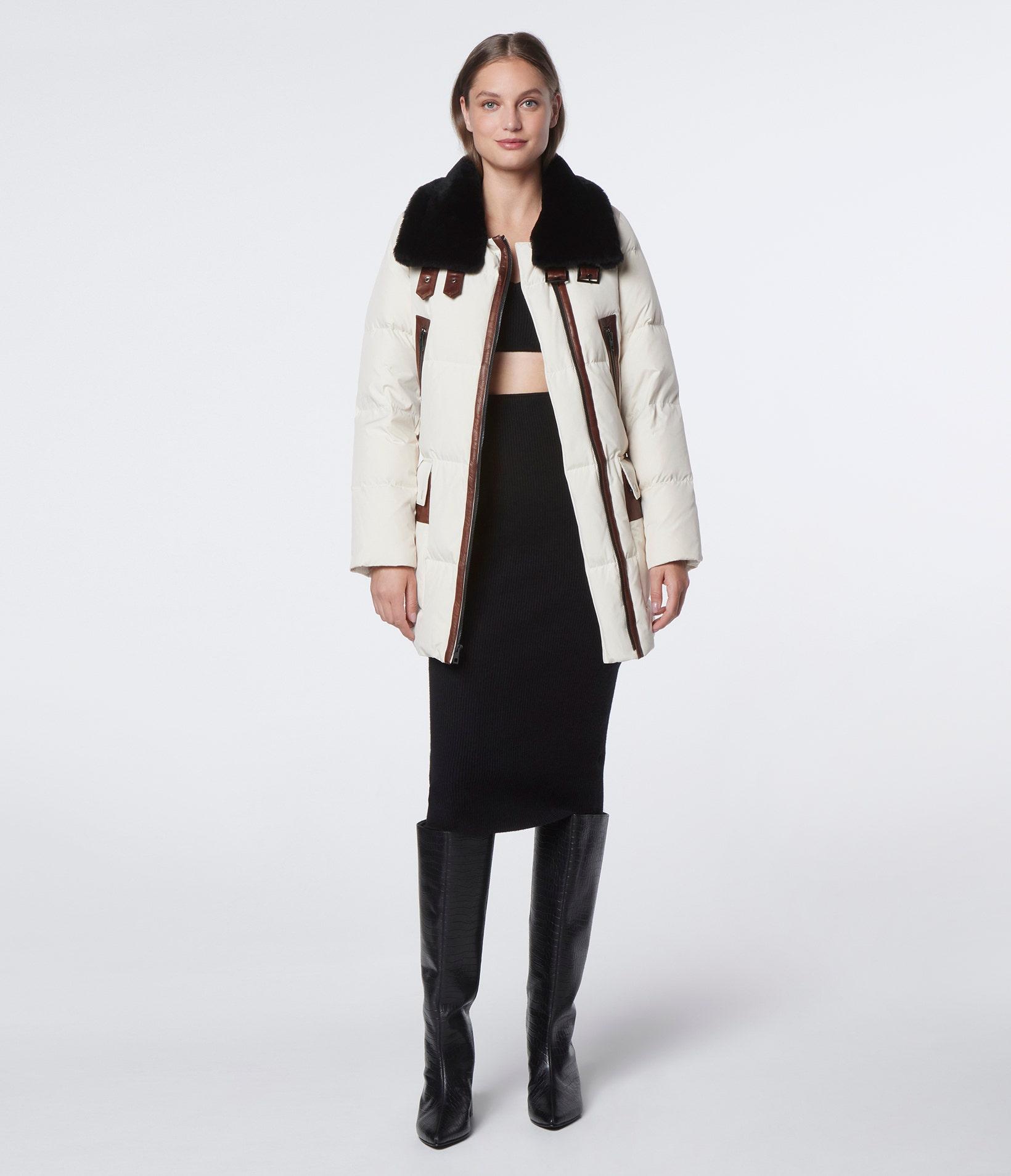 Andrew Marc Dutton Aviator Style Jacket in White | Lyst