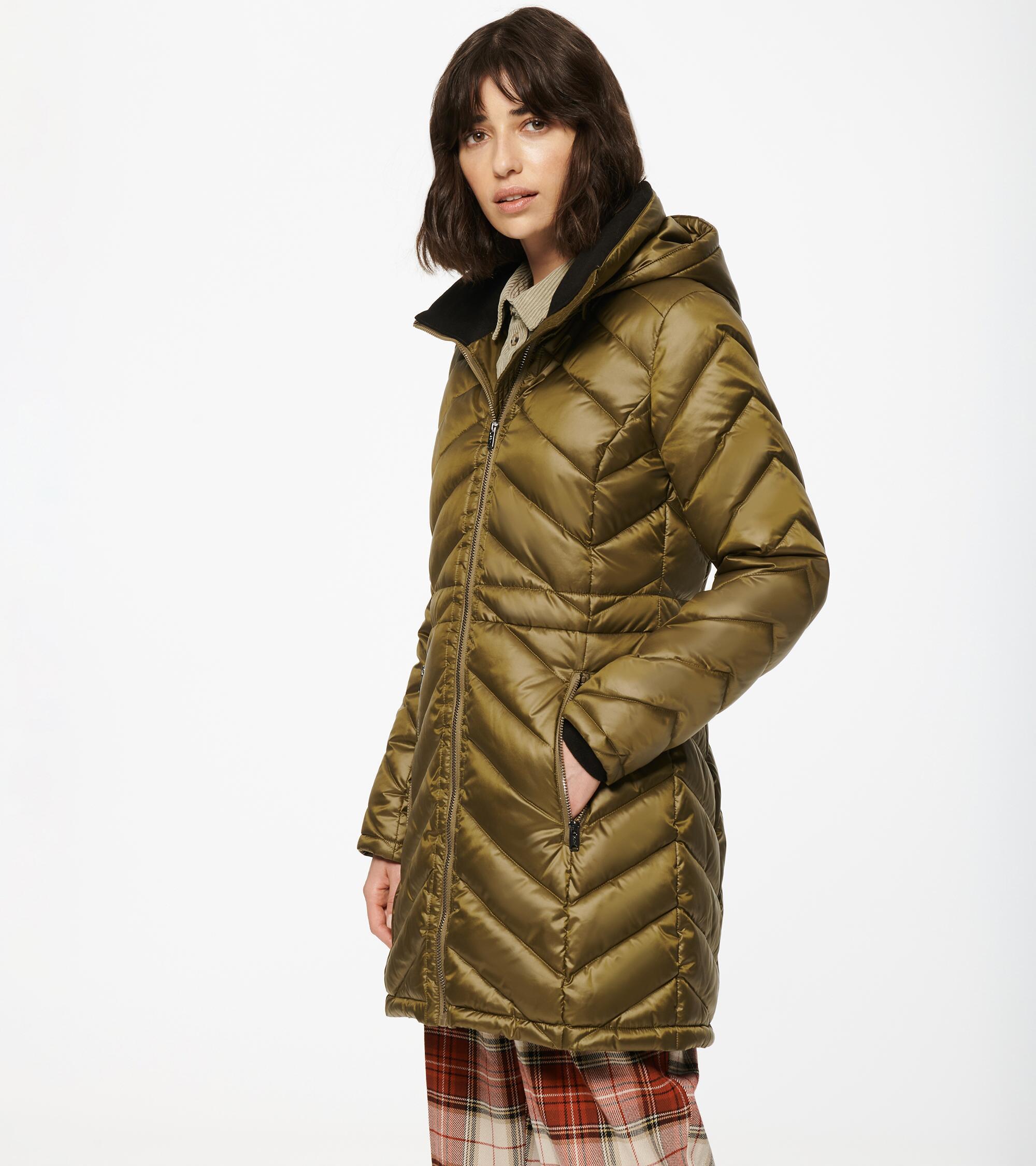 andrew marc long packable down jacket
