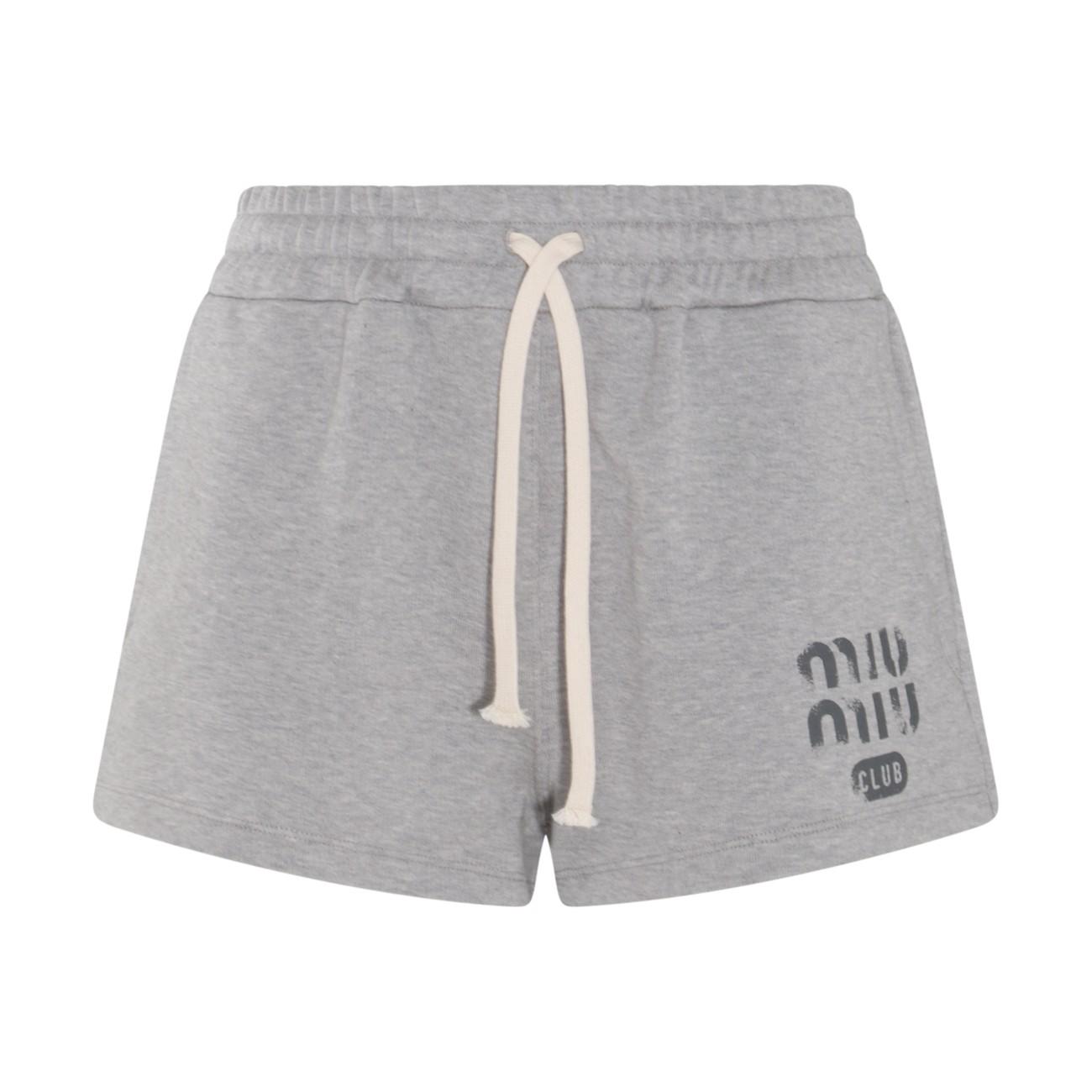 layered-detail cotton shorts
