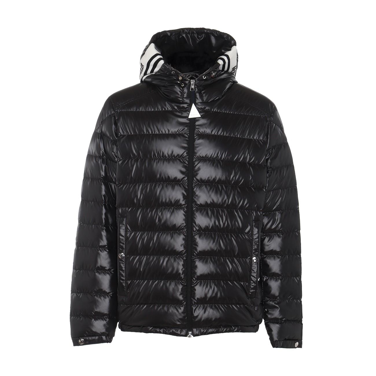 Moncler And White Down Jacket in Black for Men | Lyst