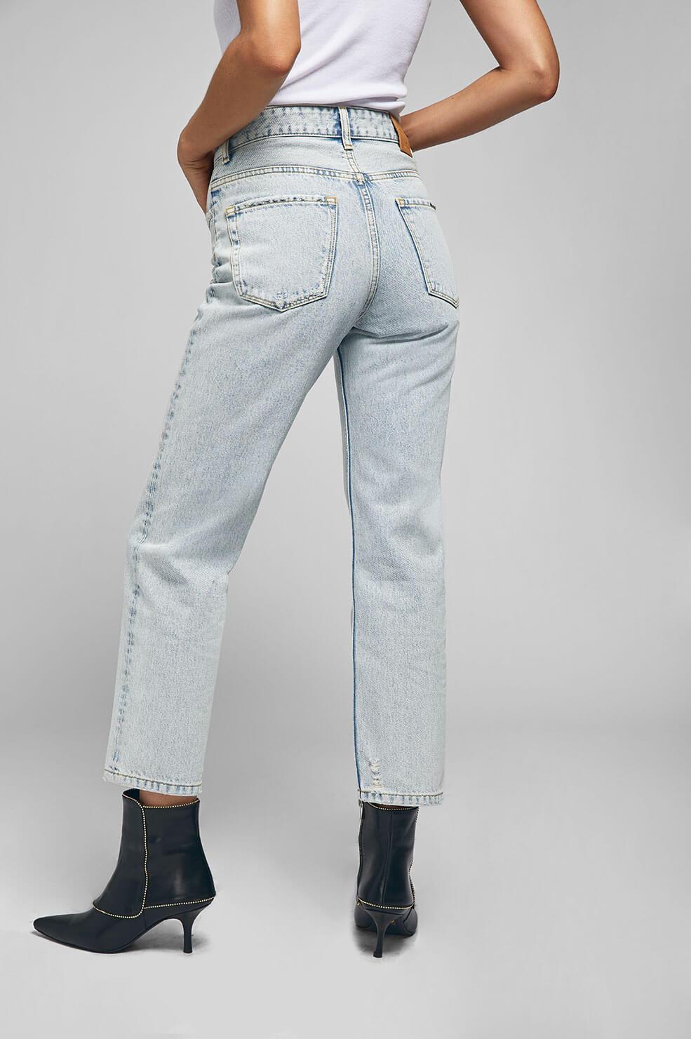 Anine Bing Etta Cotton Jean in Blue | Lyst