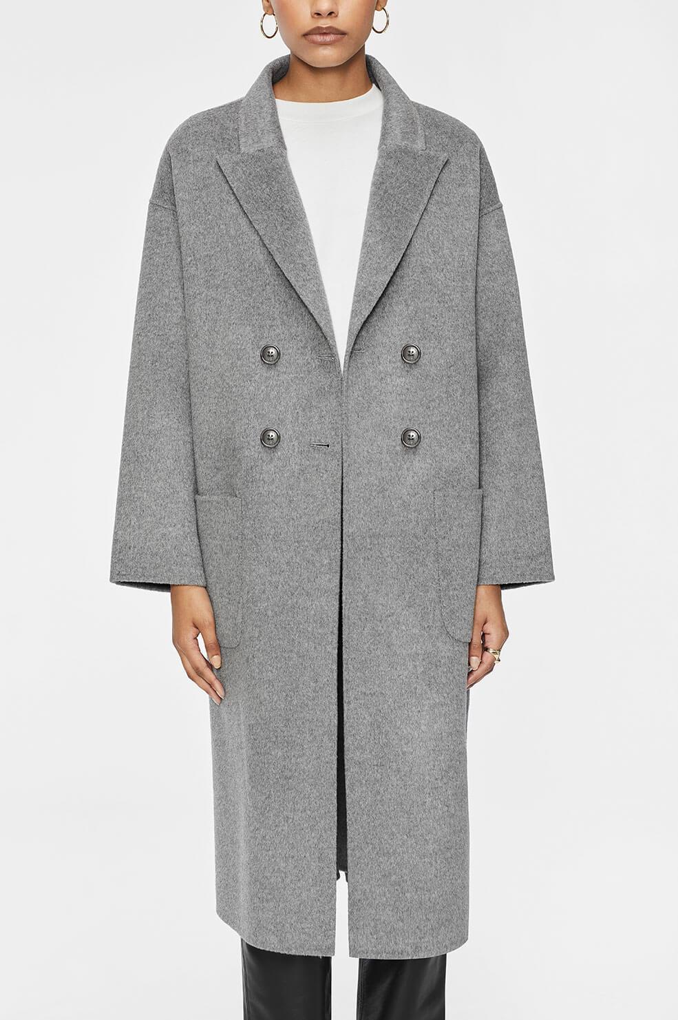 Anine Bing Wool Dylan Coat in Grey (Gray) | Lyst