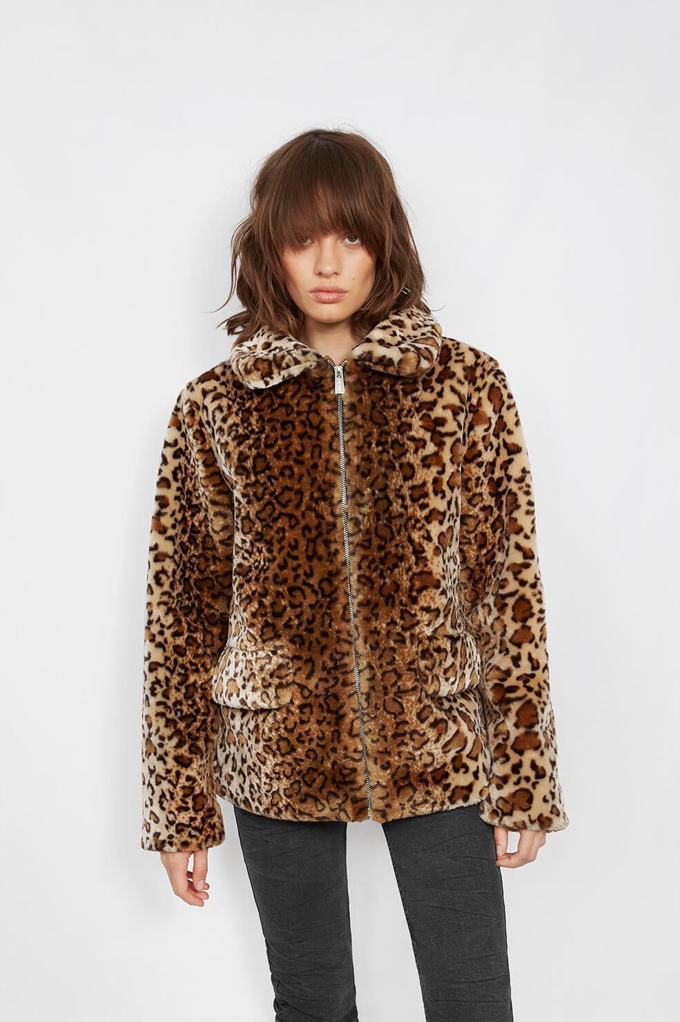 anine bing leopard jacket