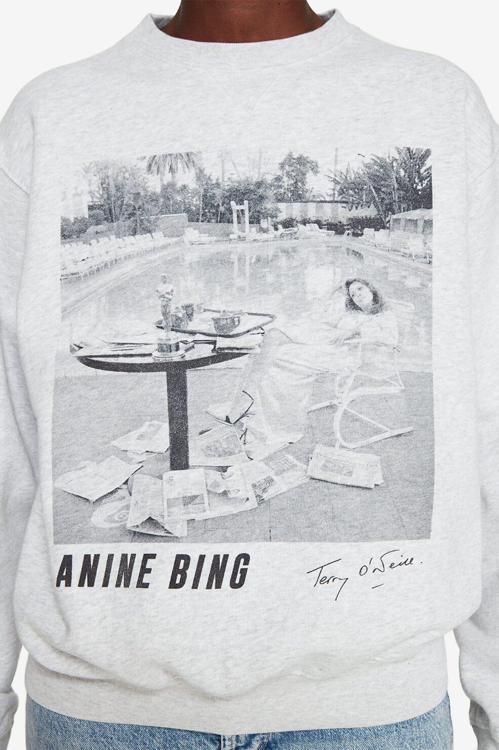 Anine Bing Ramona Sweatshirt Ab X To Faye Dunaway in Gray | Lyst