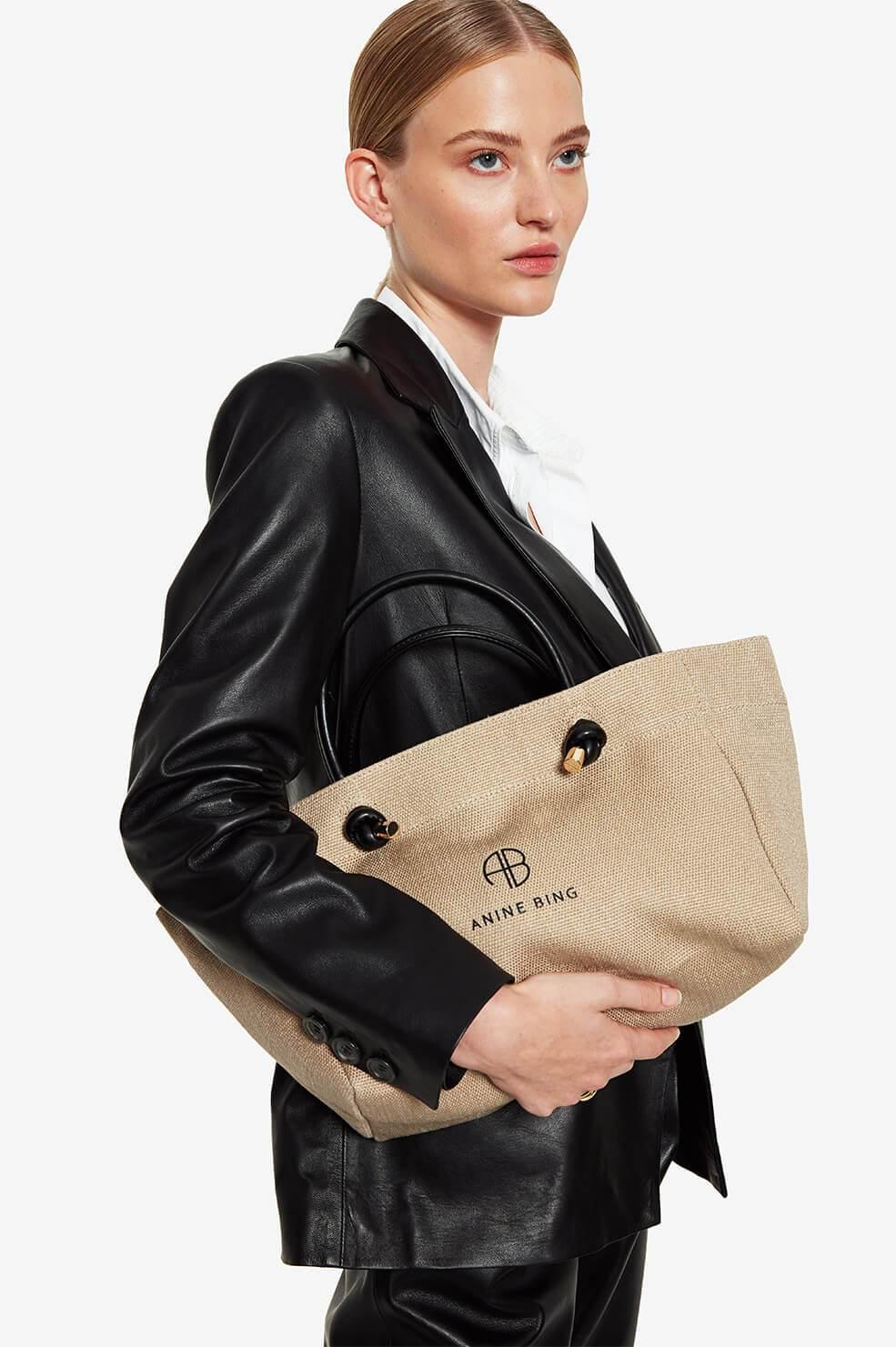 Anine Bing Mini Saffron Tote in Brown Lyst UK