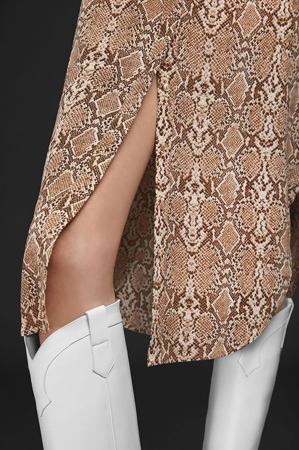 anine bing chelsea silk shirt dress