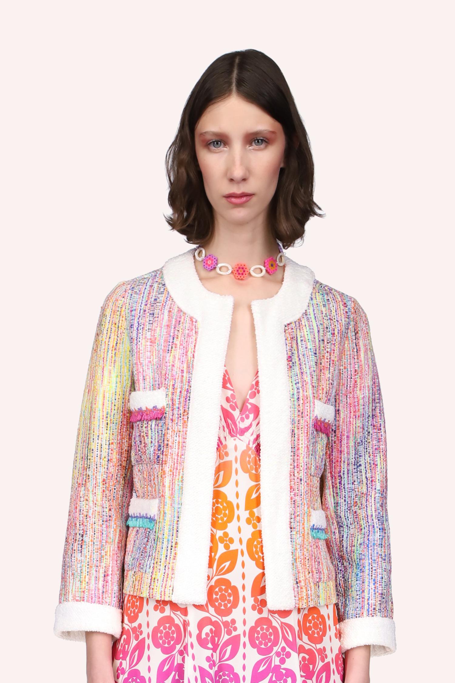 Anna Sui Kaleidoscope Terry Tweed Jacket | Lyst