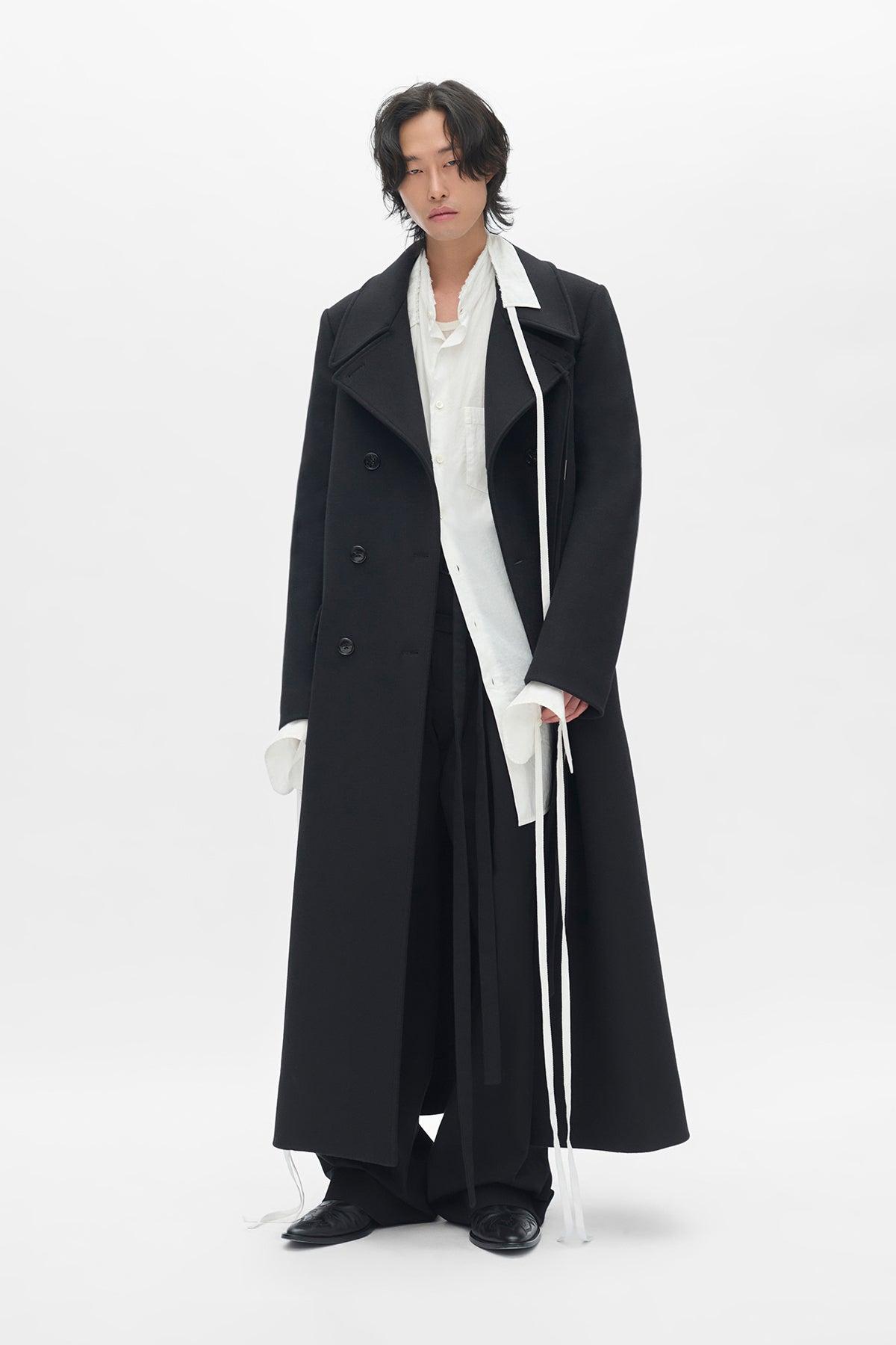 Ann Demeulemeester Miles Long Coat in Blue for Men | Lyst