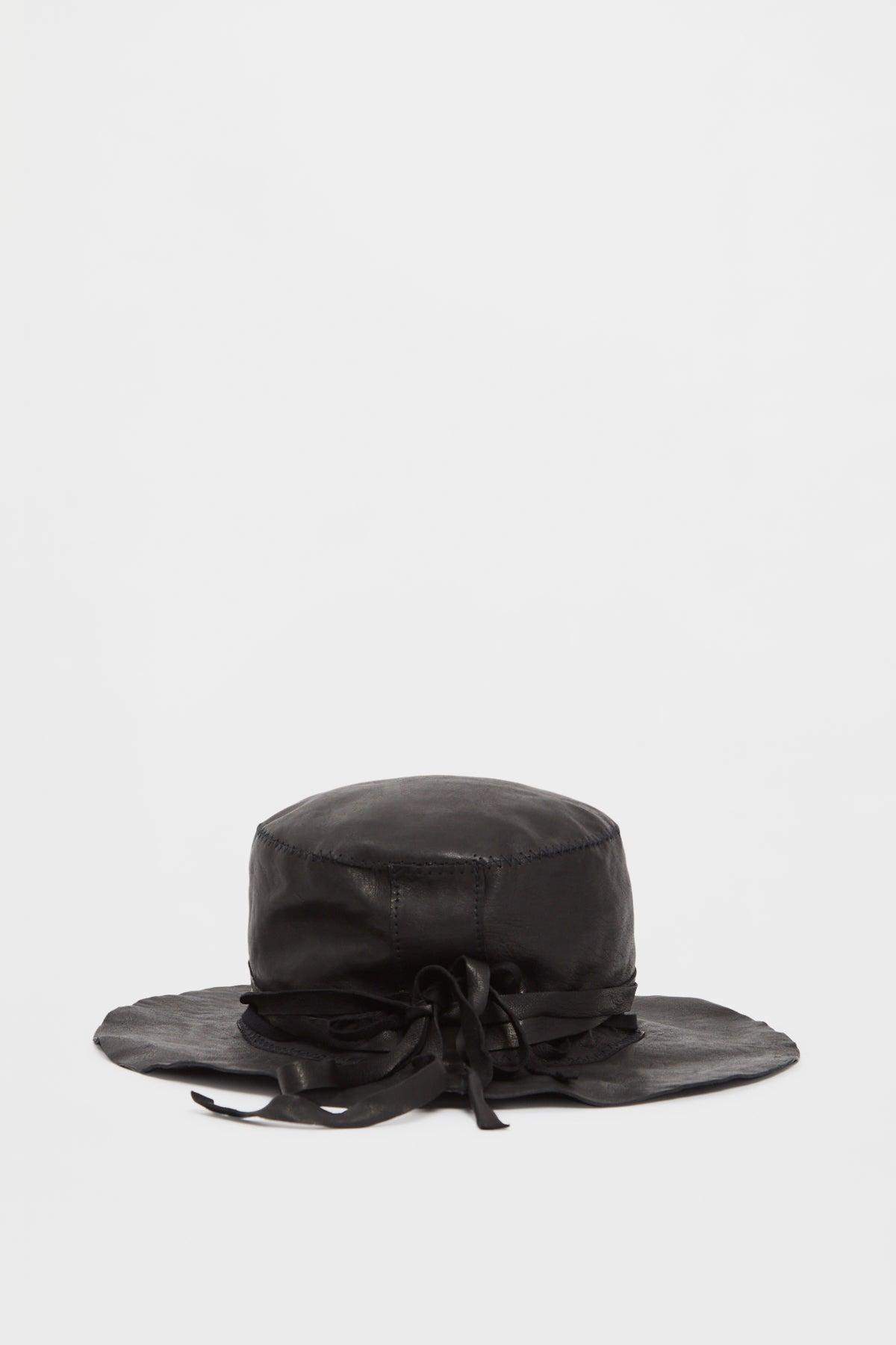 帽子 ann demeulemeester hat Ann Demeulemeester Aril Small Leather Hat With Studs in Black