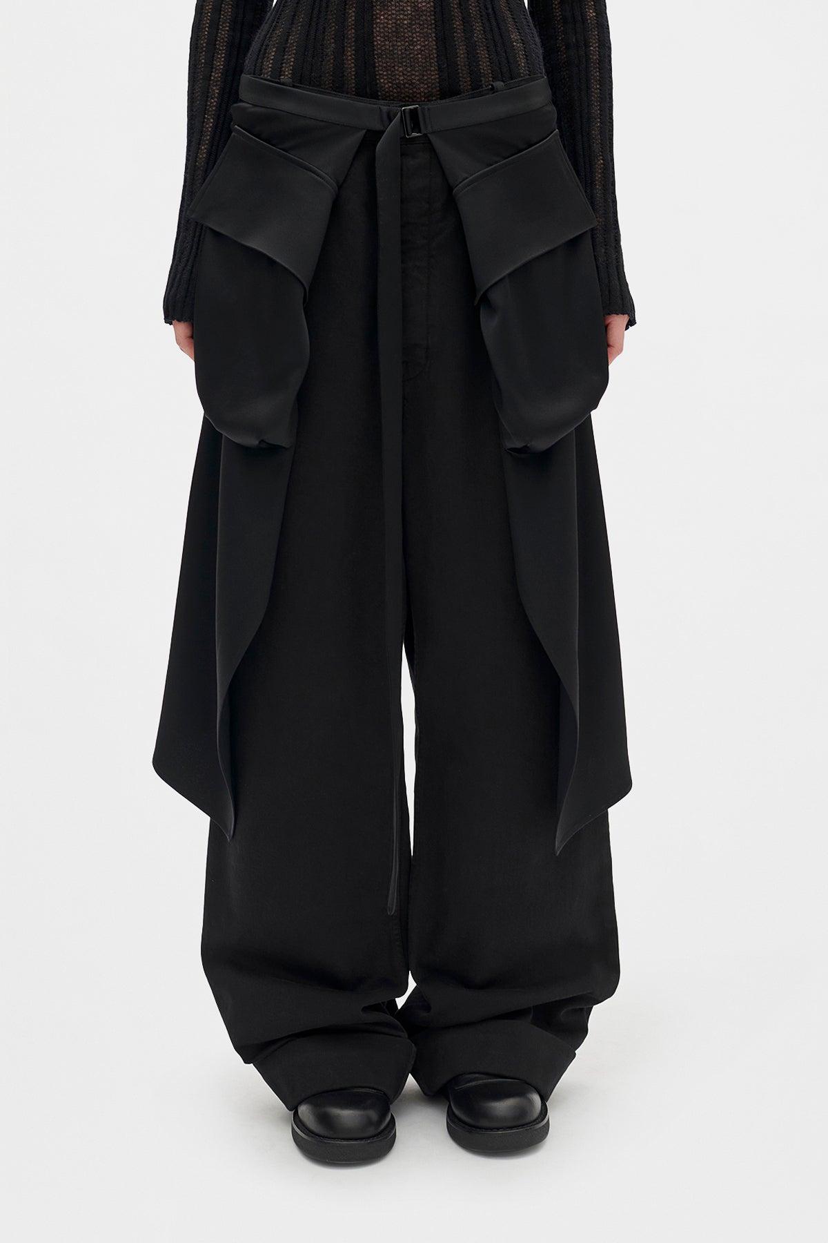 Ann Demeulemeester Debora Cargo Apron Skirt in Black | Lyst