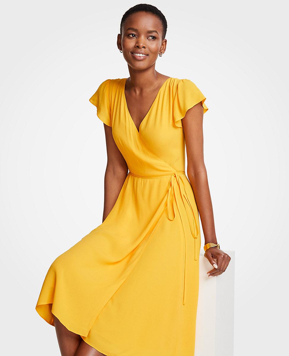 marigold wrap dress