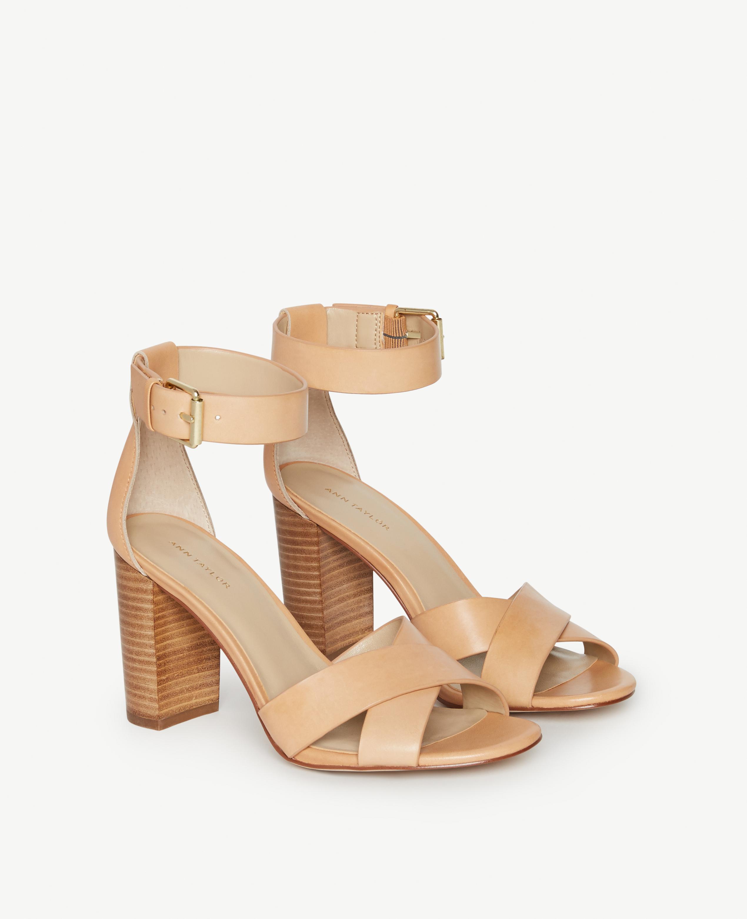 natural block heels