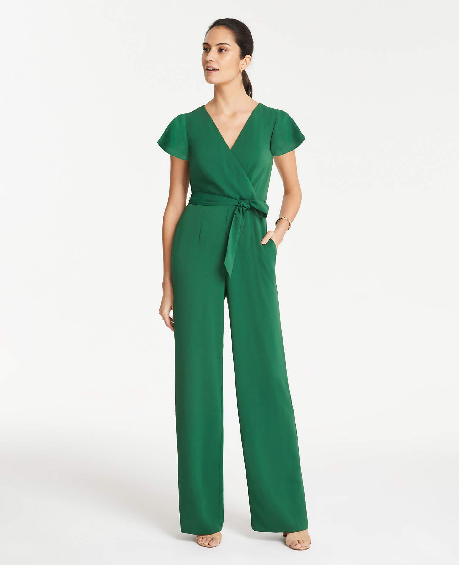 green jumpsuit ann taylor