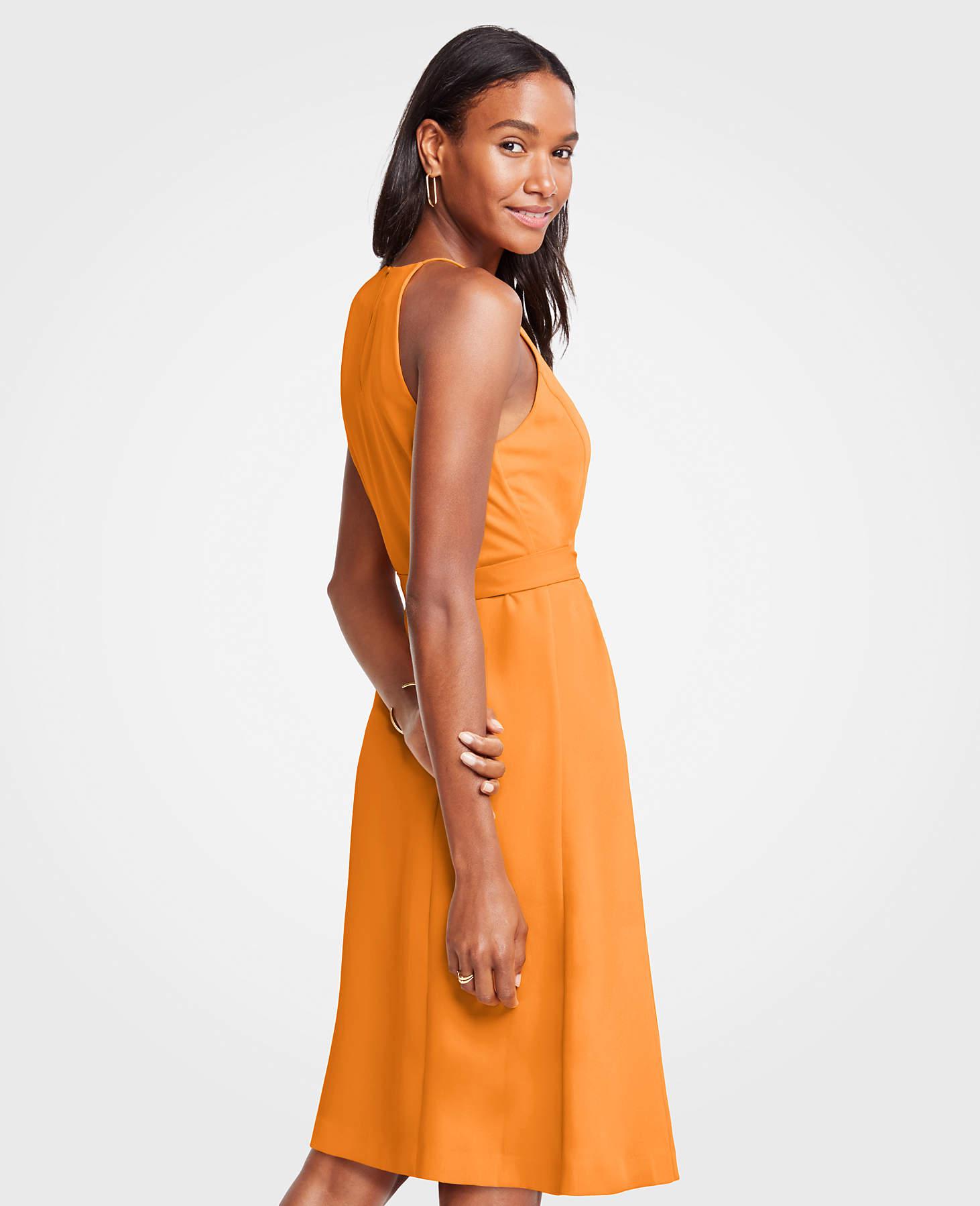 ann taylor orange dress