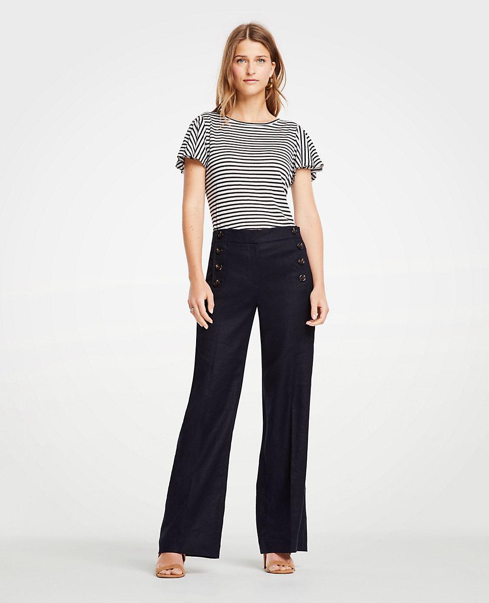 wide leg sailor trousers