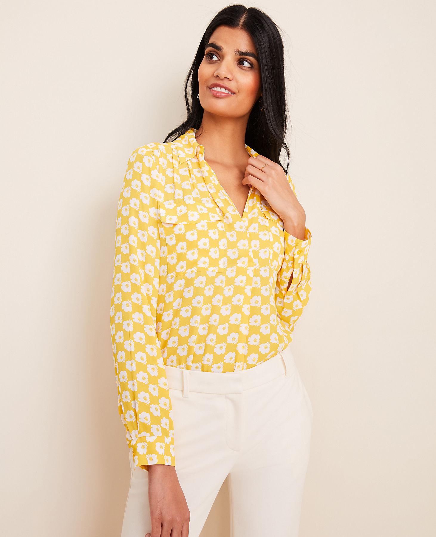 Ann taylor yellow top Clearance