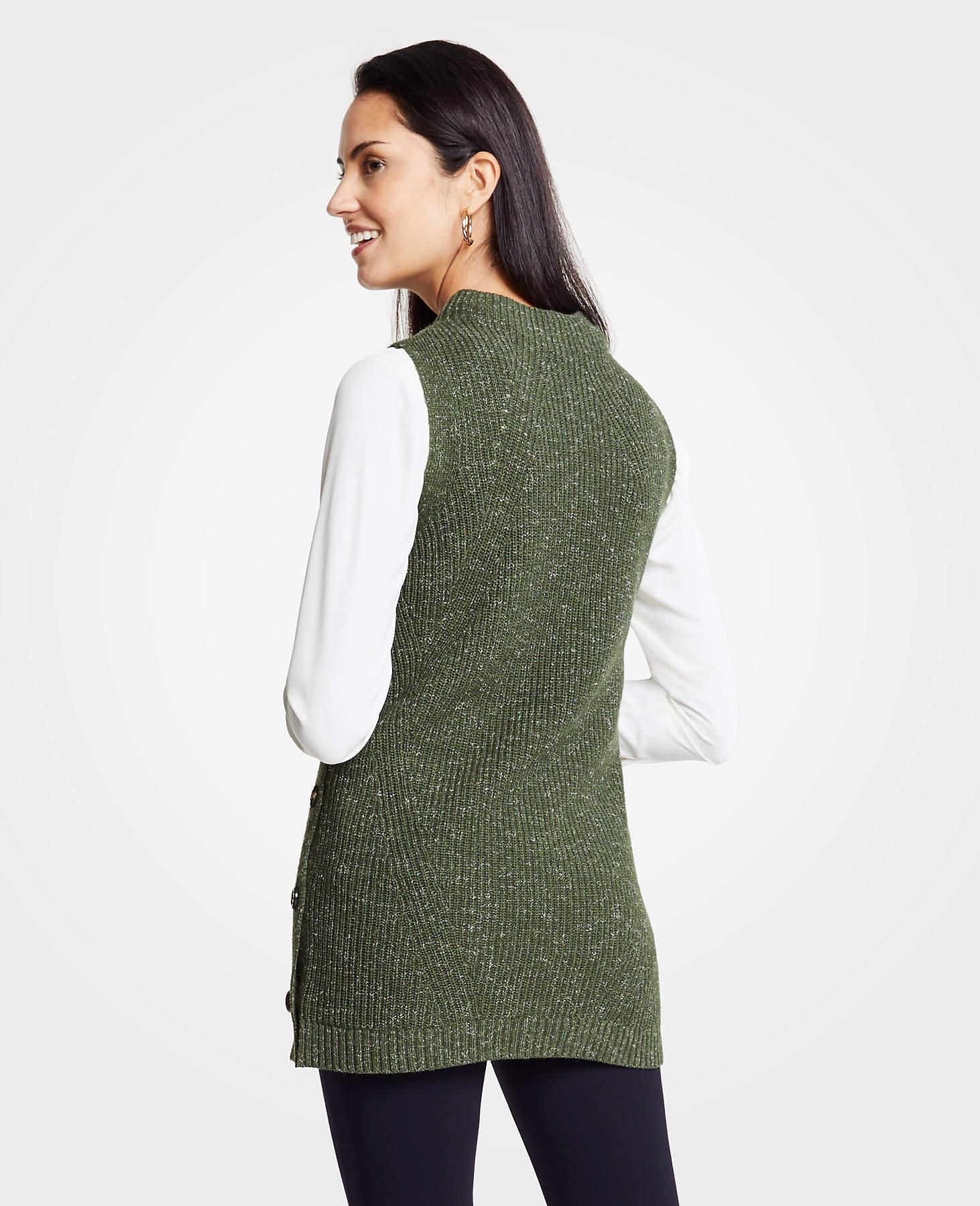 mock neck sleeveless tunic