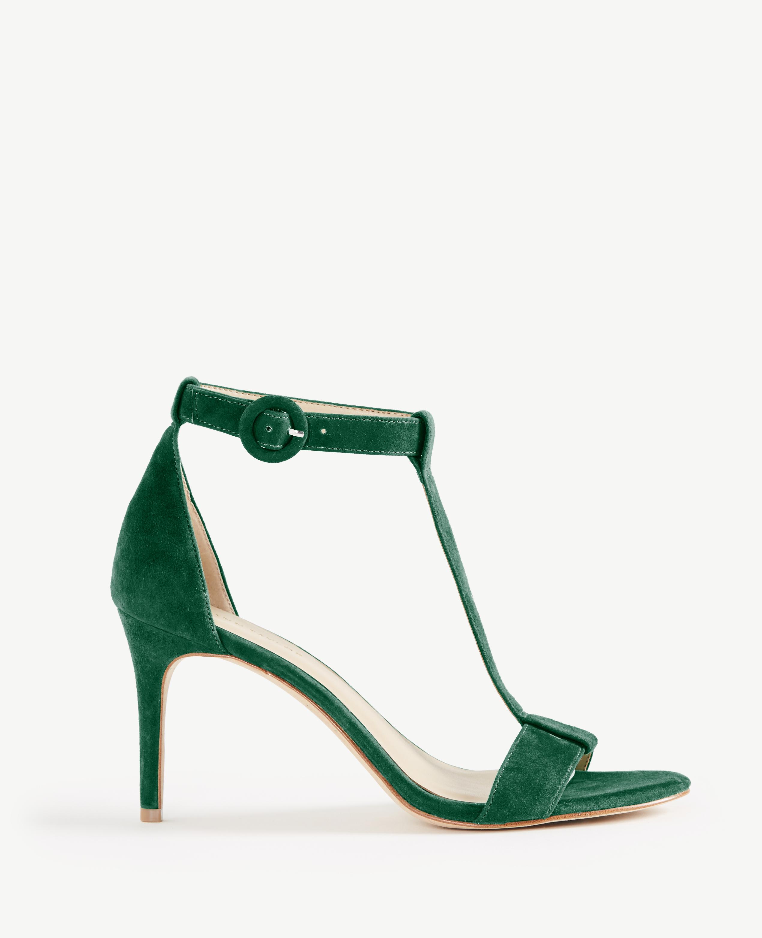 emerald green strappy heels