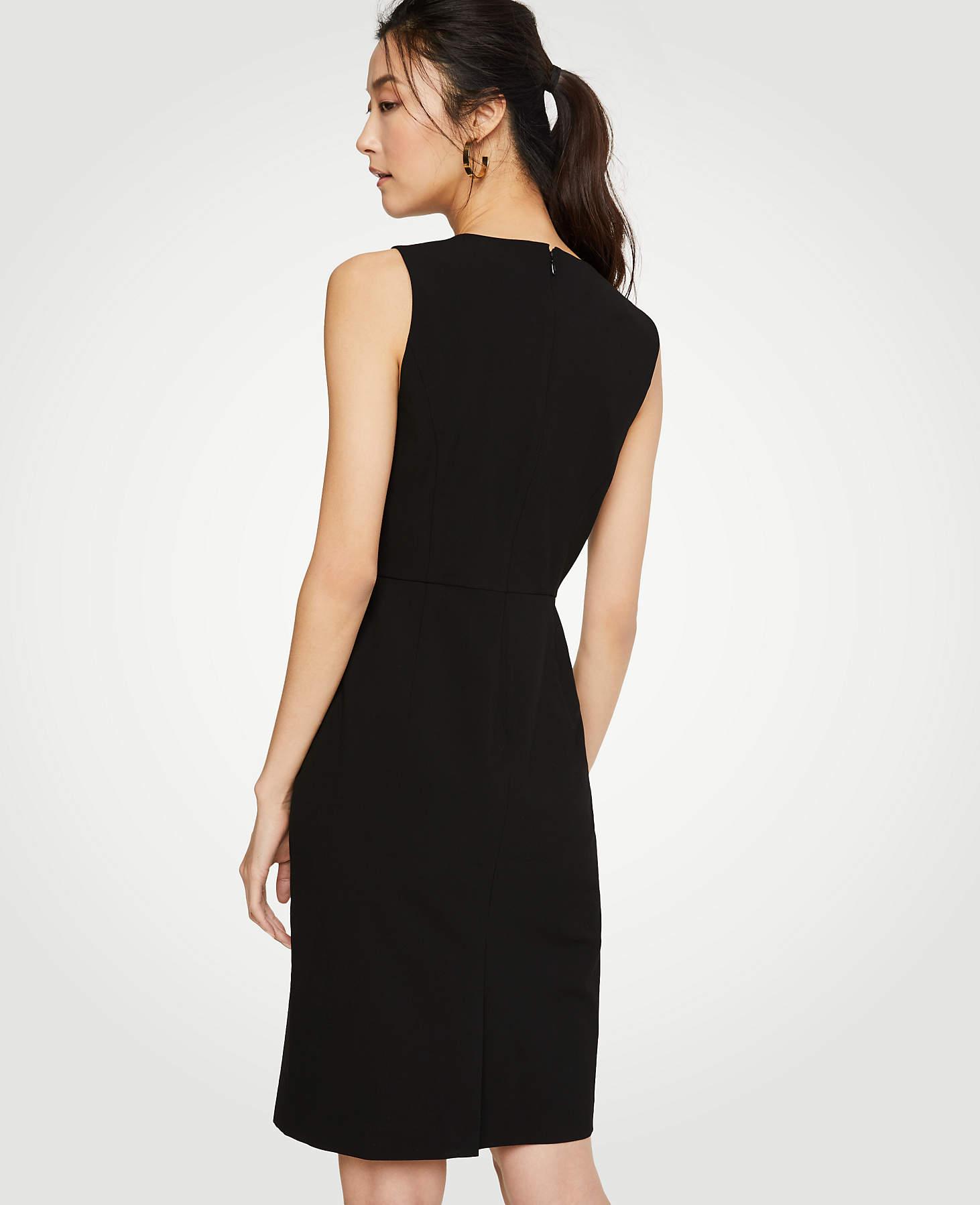 split neck sheath dress