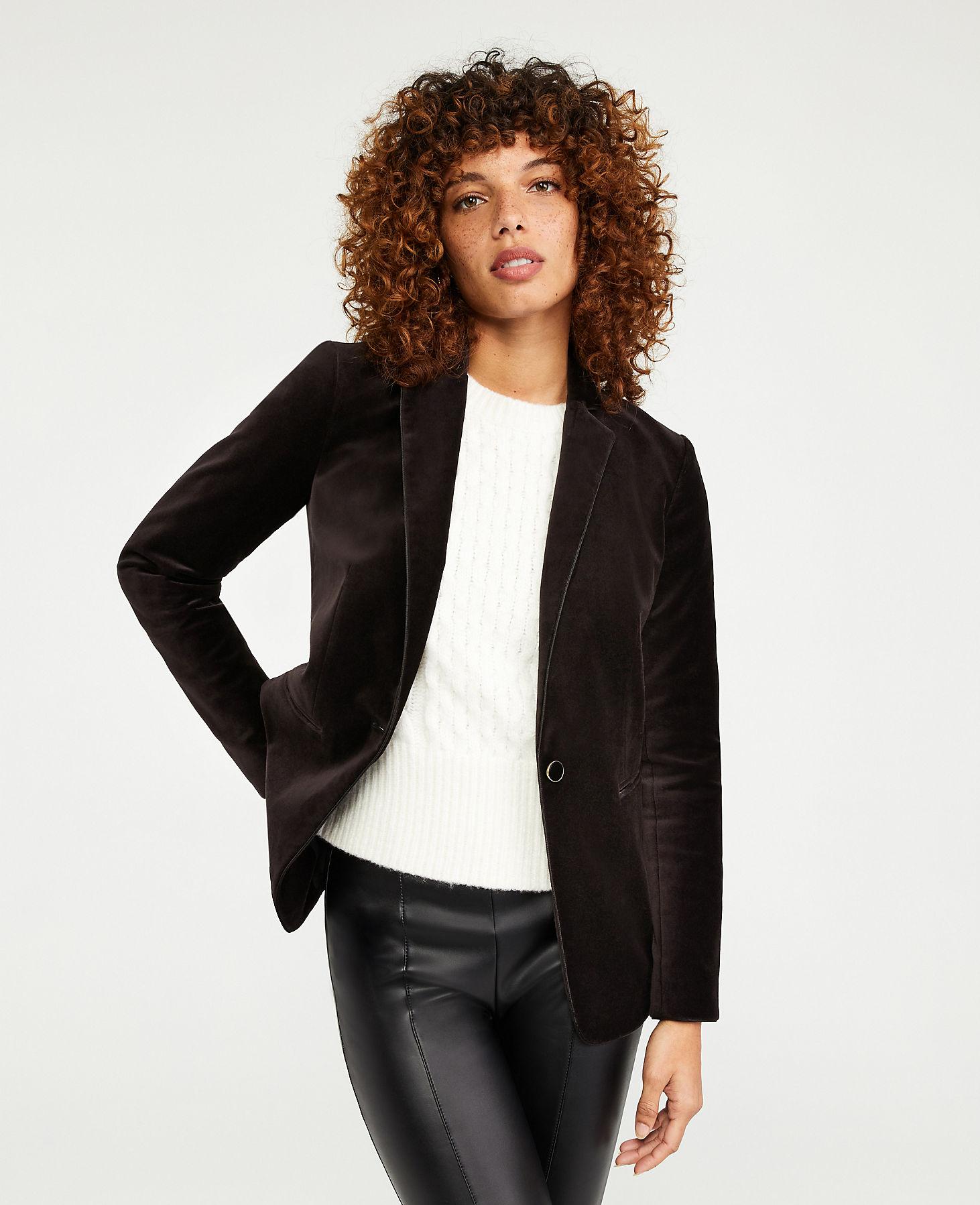 petite velvet jacket