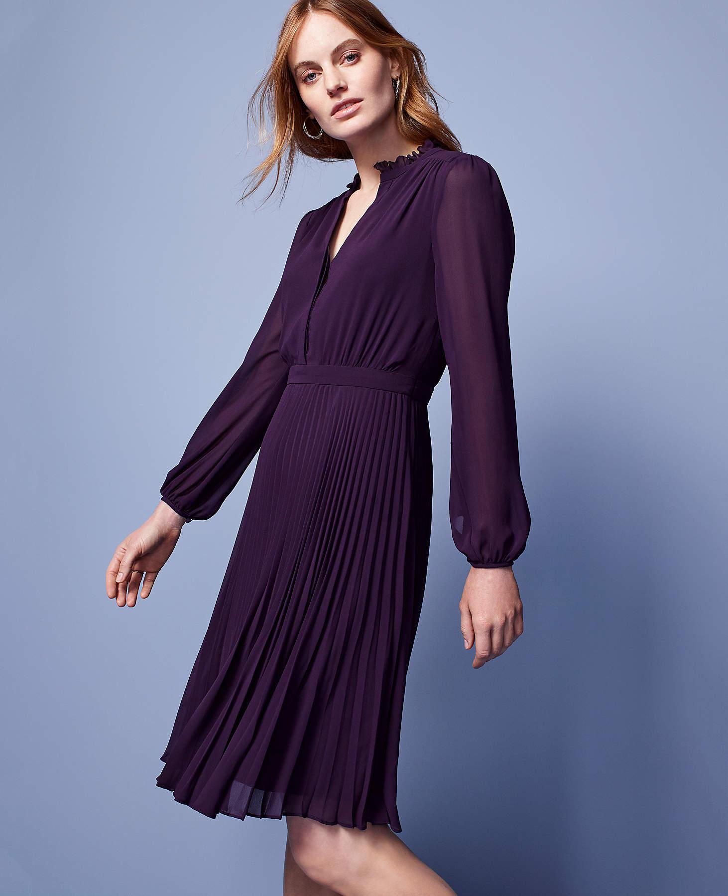 ann taylor purple dress