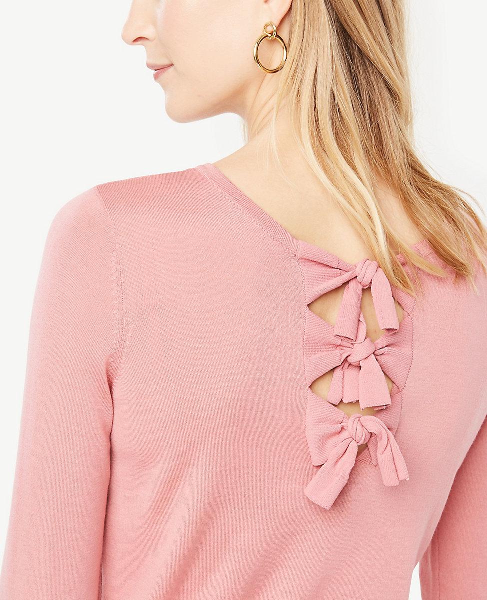 bow back sweater