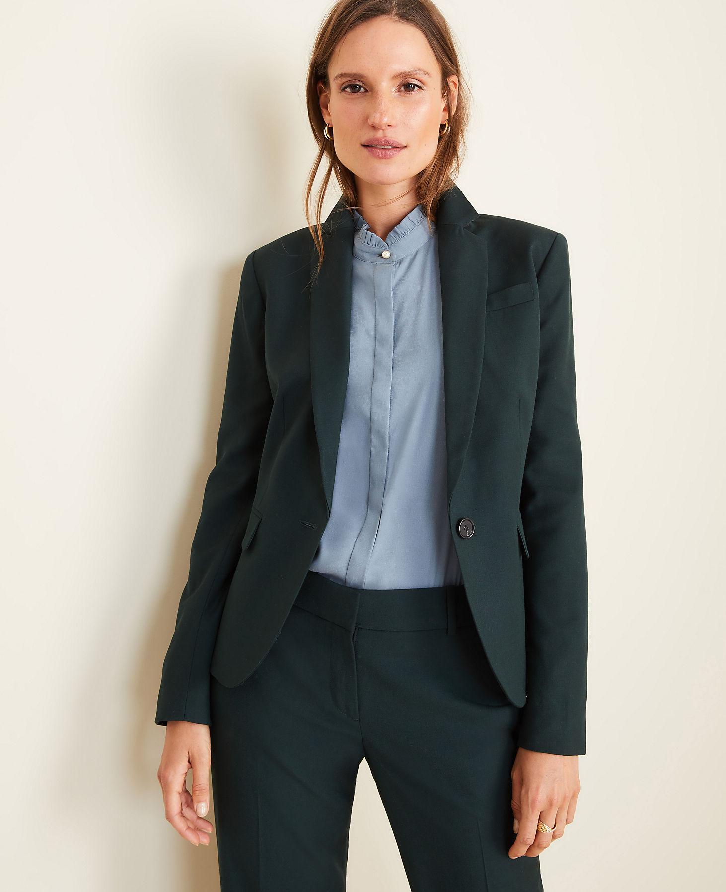 Ann taylor green blazer Clearance