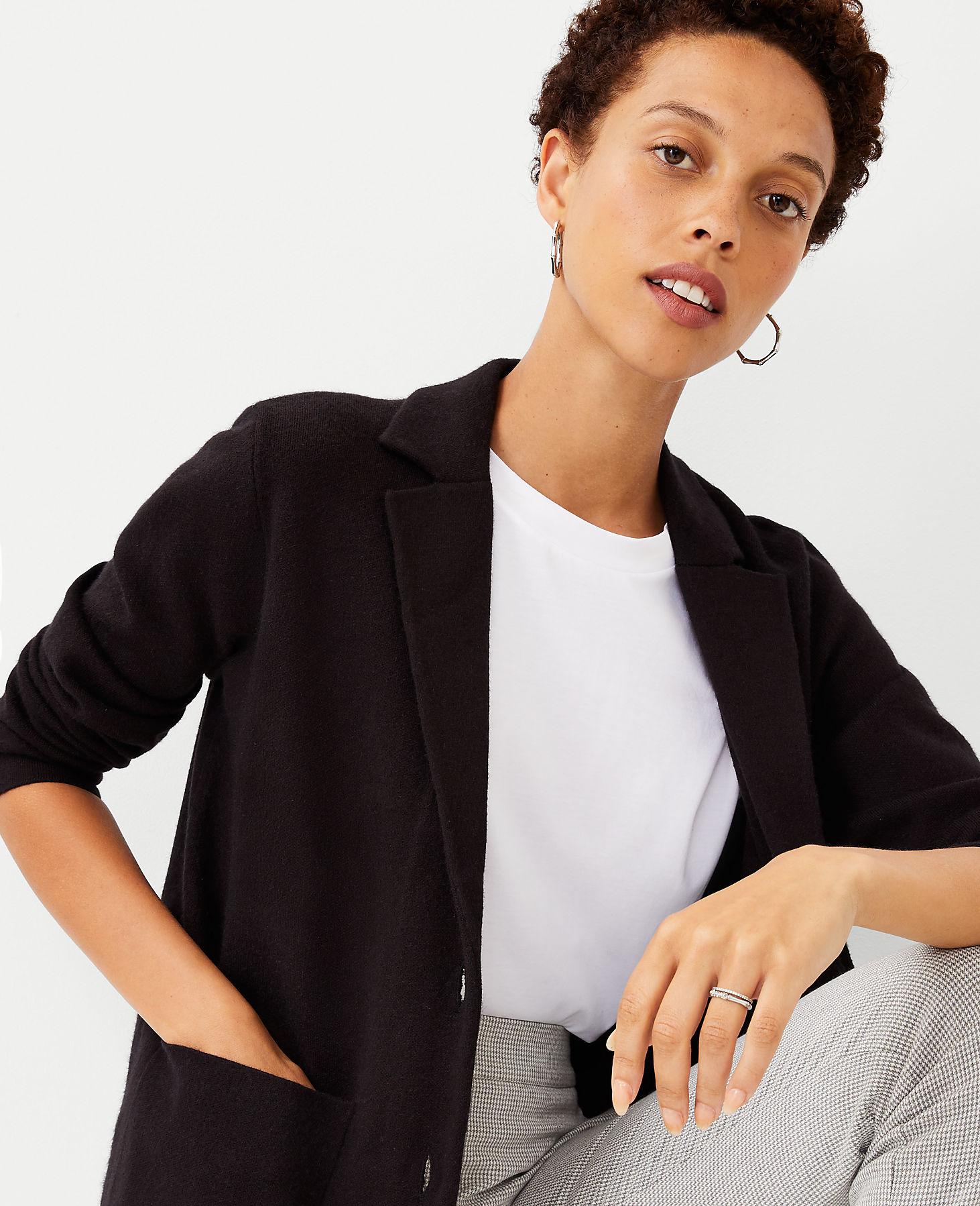 black blazer sweater