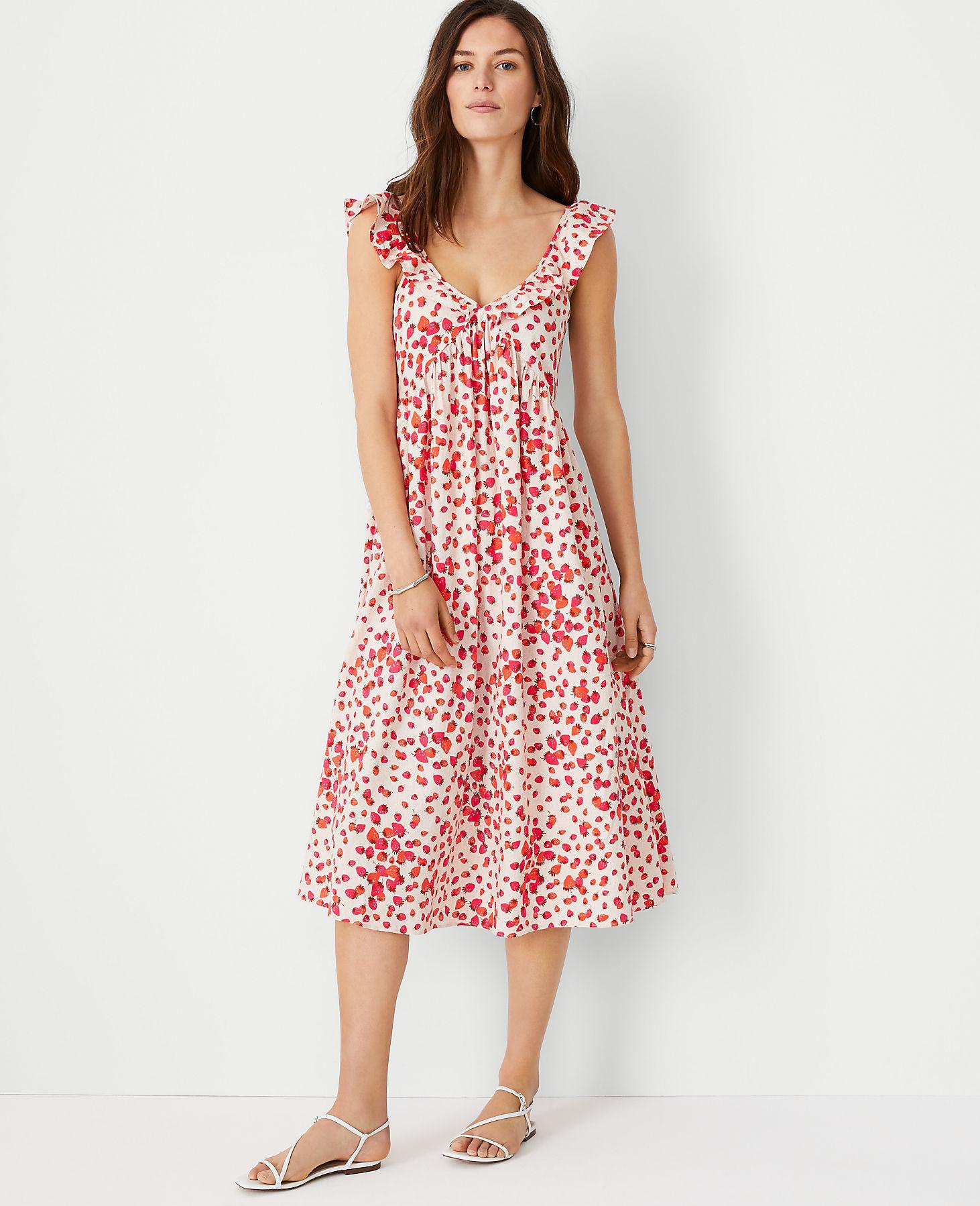 Ann Taylor Strawberry Linen Blend 