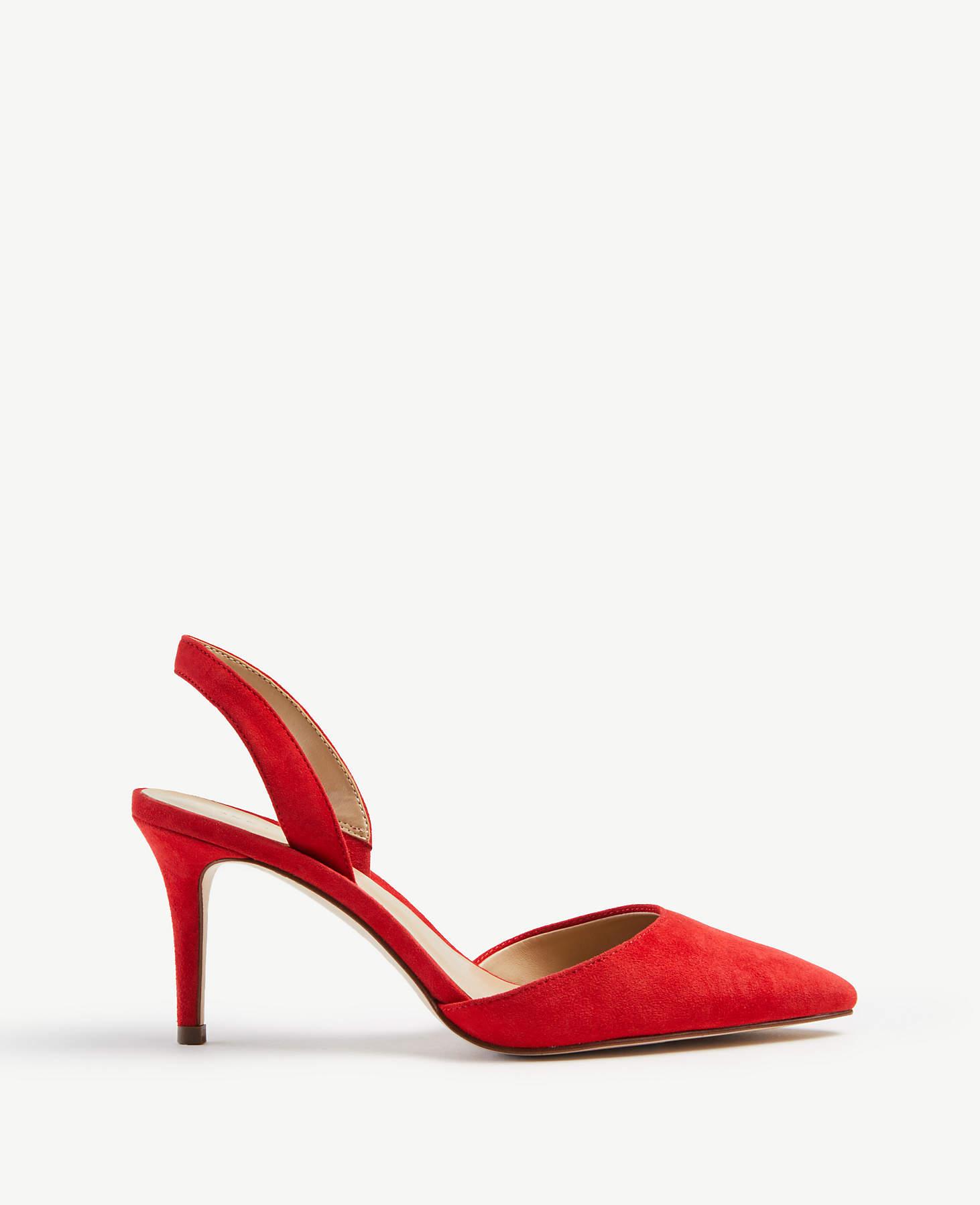 Ann Taylor Kerry Suede Slingback Pumps 