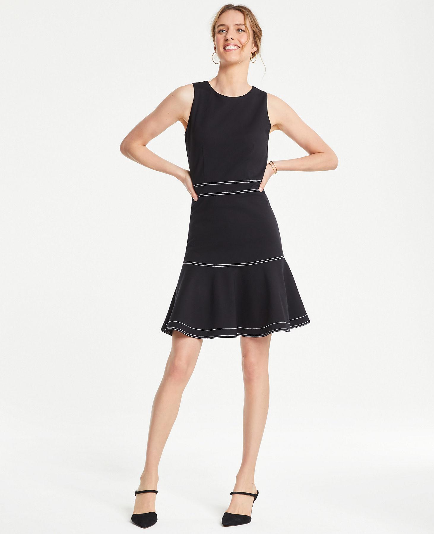ponte flare dress