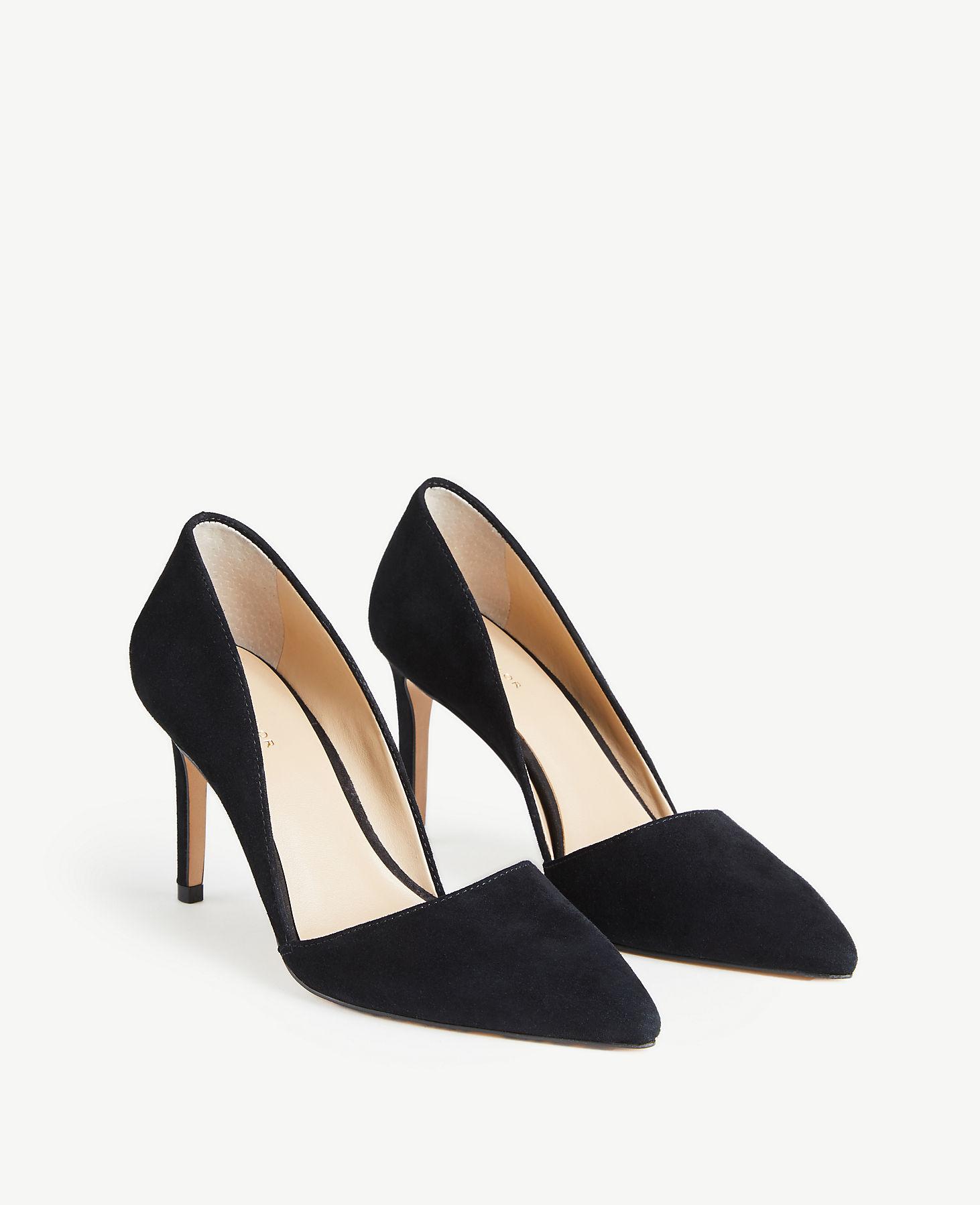 ann taylor suede pumps