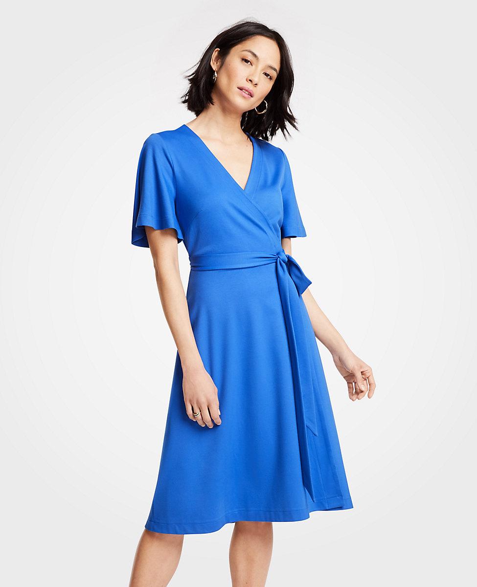 ann taylor flutter sleeve dress