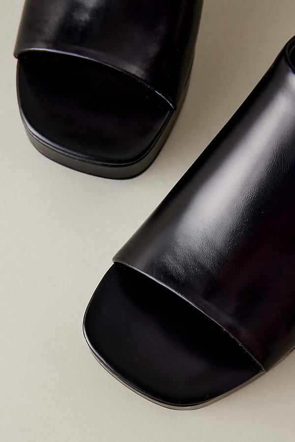 Charles Keith Black Peep Toe Block Heel Sandals Charles Keith