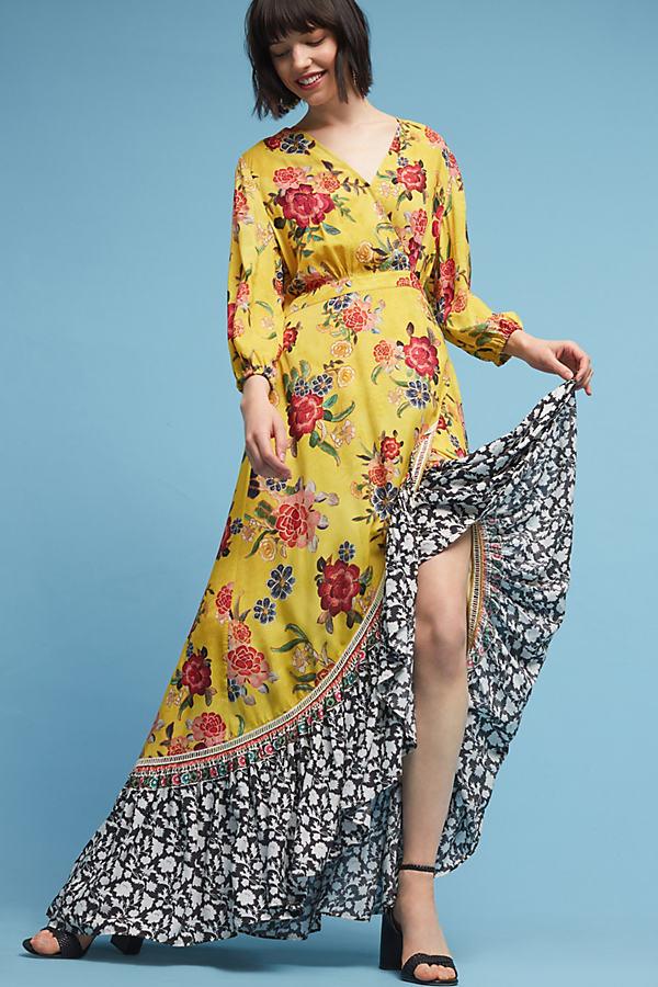FARM Rio Sunlit Floral Maxi Dress in Blue | Lyst UK