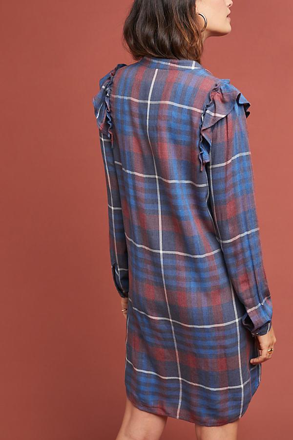 cloth and stone plaid shirt dress