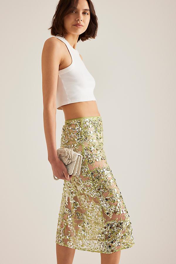 Baum und Pferdgarten Shania Sequin Pencil Skirt in Natural Lyst UK