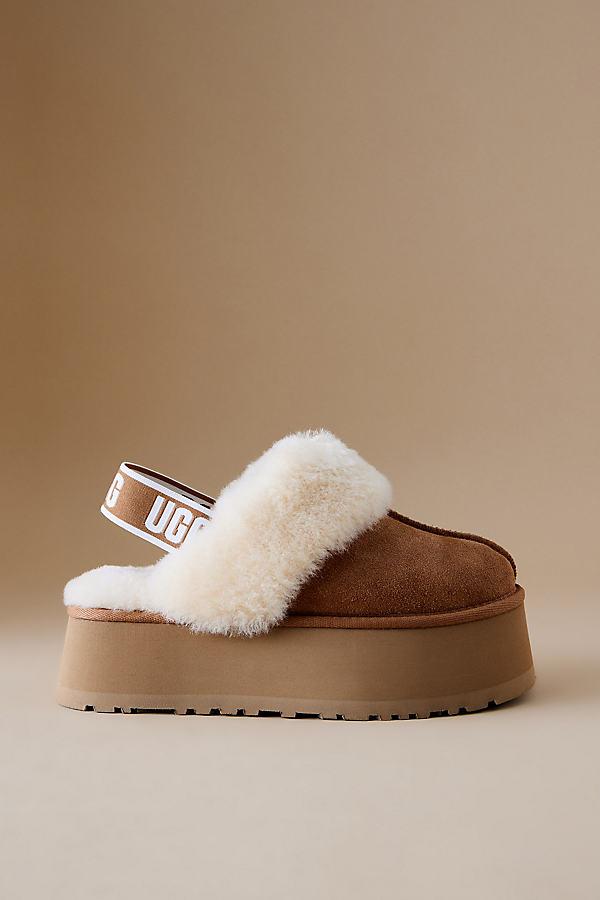 UGG Funkette Platform Slippers in Brown Lyst UK