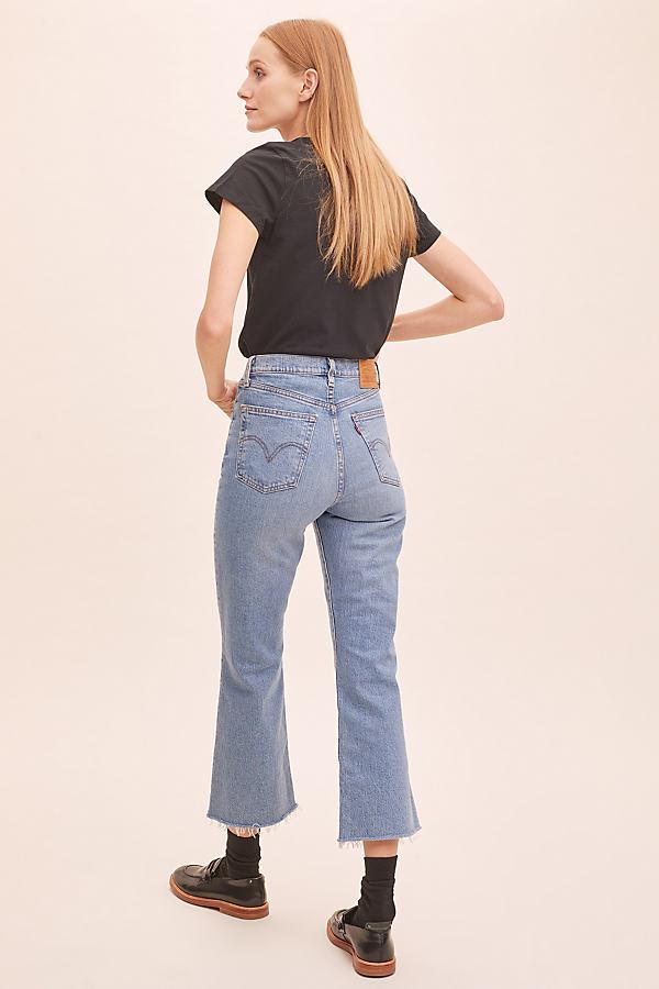 Levi's Ribcage Cropped-flared Jeans in Blue | Lyst UK