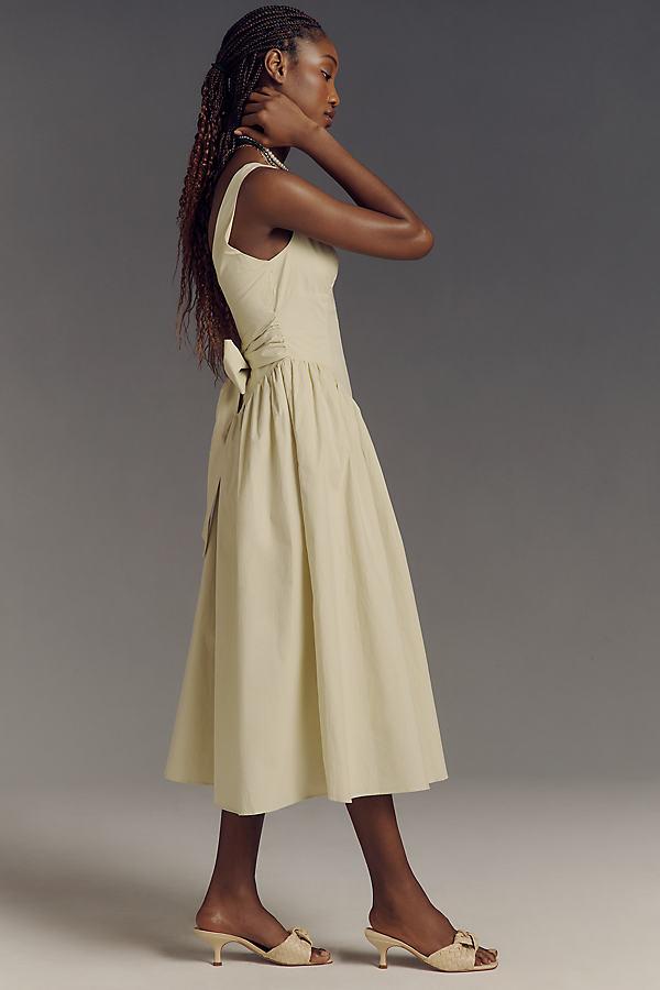 basque waist dress green BASQUE WAIST DRESS main image 1