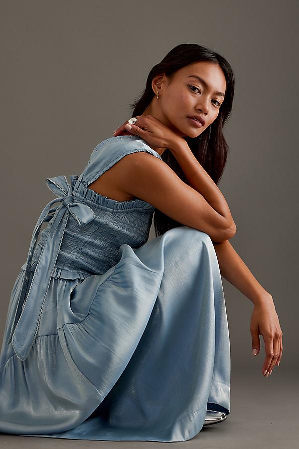 damson madder blue dress Lyra Midi Dress
