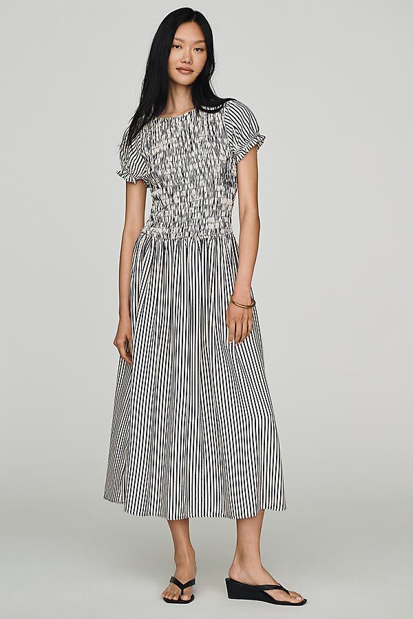 maeve short sleeve smocked midi shirt dress Maeve