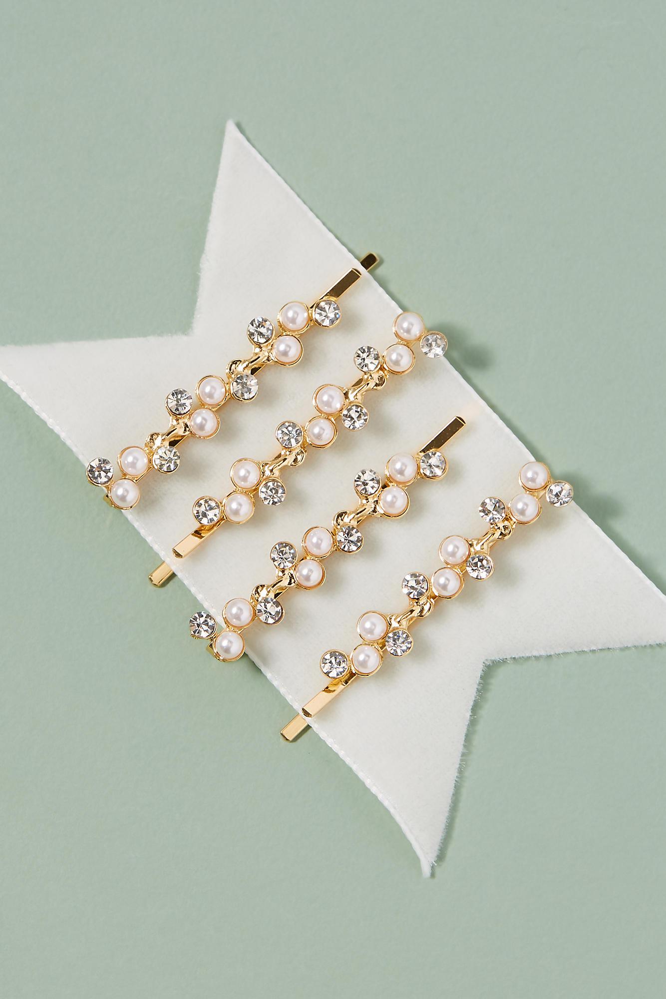 embellished hair pins