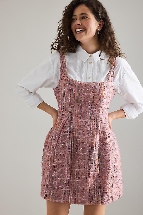 Maeve Sleeveless Tweed Fit & Flare Mini Dress in Pink | Lyst UK Maeve Sleeveless Tweed Fit & Flare Mini Dress in Pink | Lyst UK