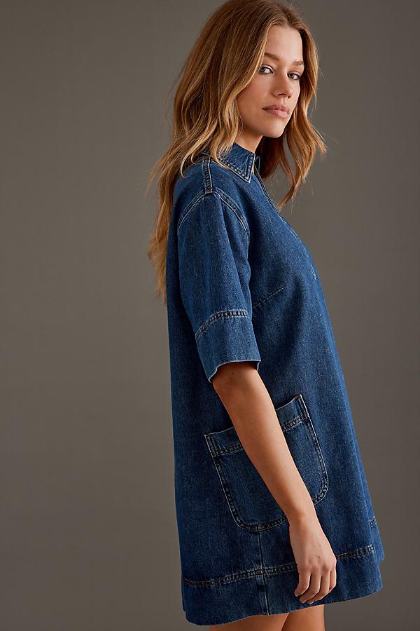 ALIGNE Cora Denim Collared Mini Dress in Blue | Lyst UK
