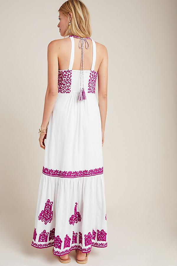 manuela embroidered midi dress